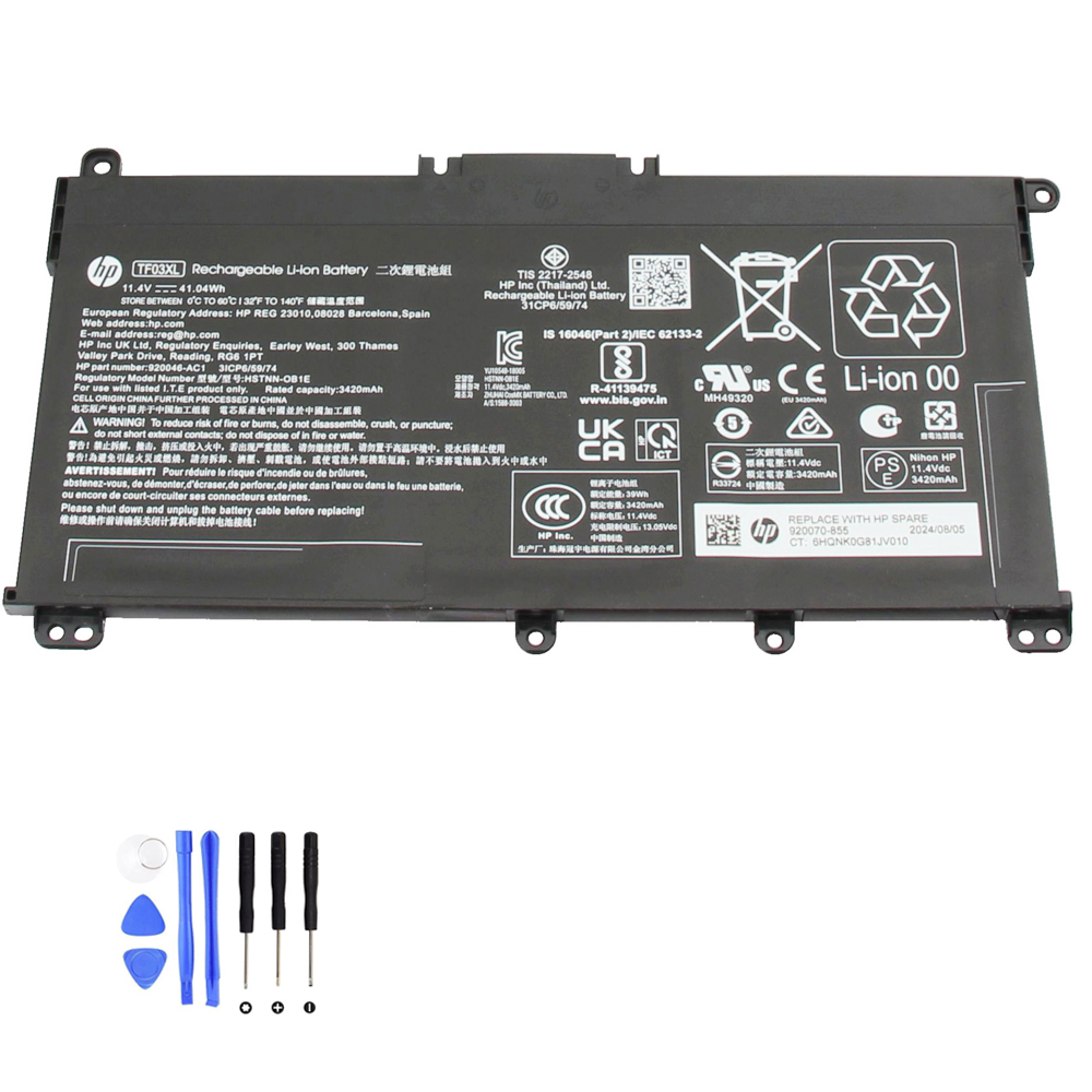 41.9Wh HP TF03XL Akku