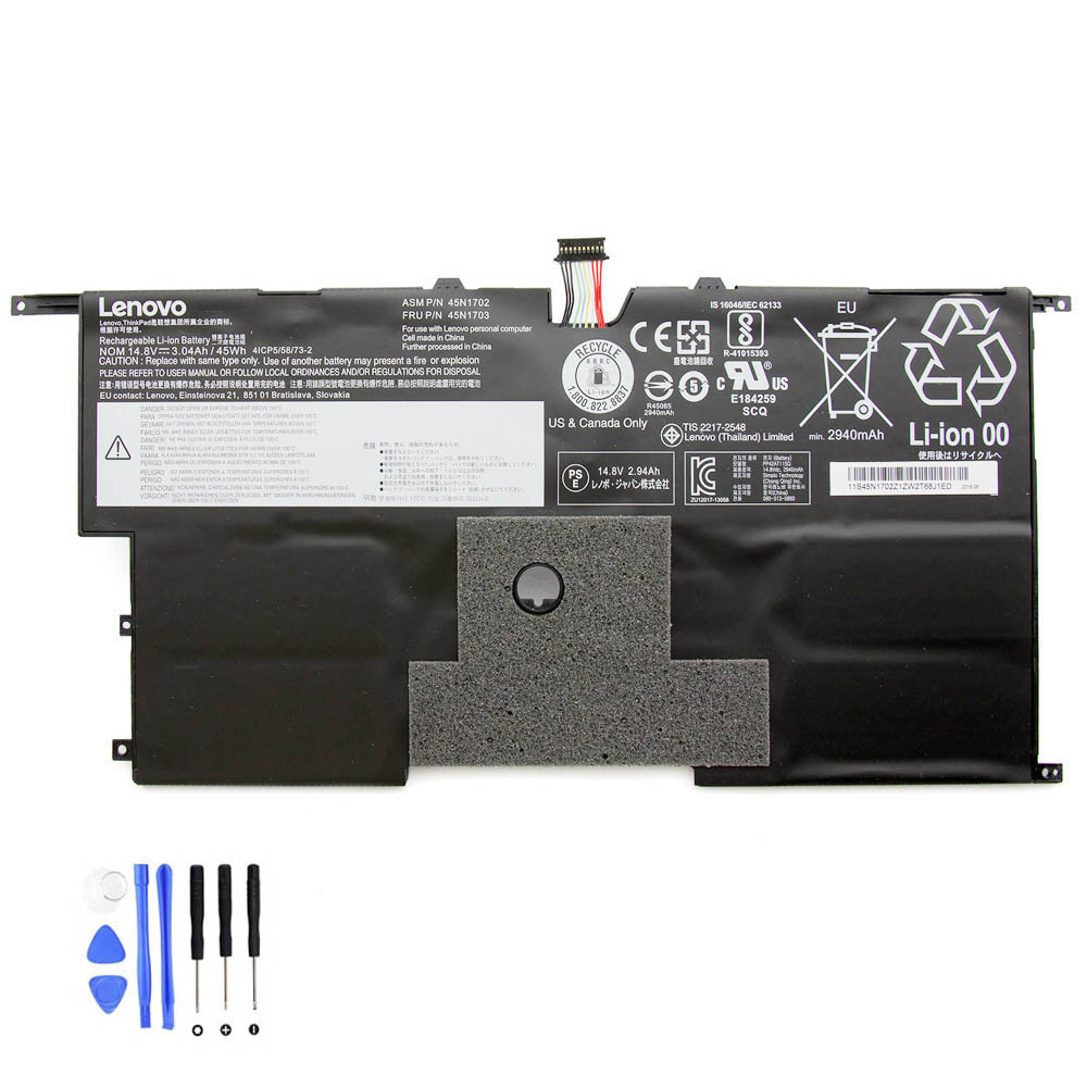 45Wh Lenovo 45N1702 Akku