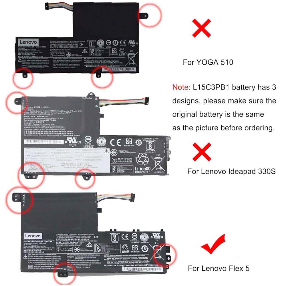 52.5Wh Lenovo L15M3PB0 Akku – Bild 3