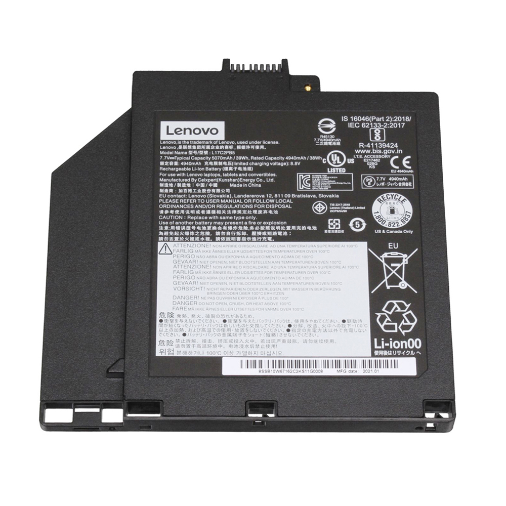 39Wh Lenovo L17C2PB5 Akku