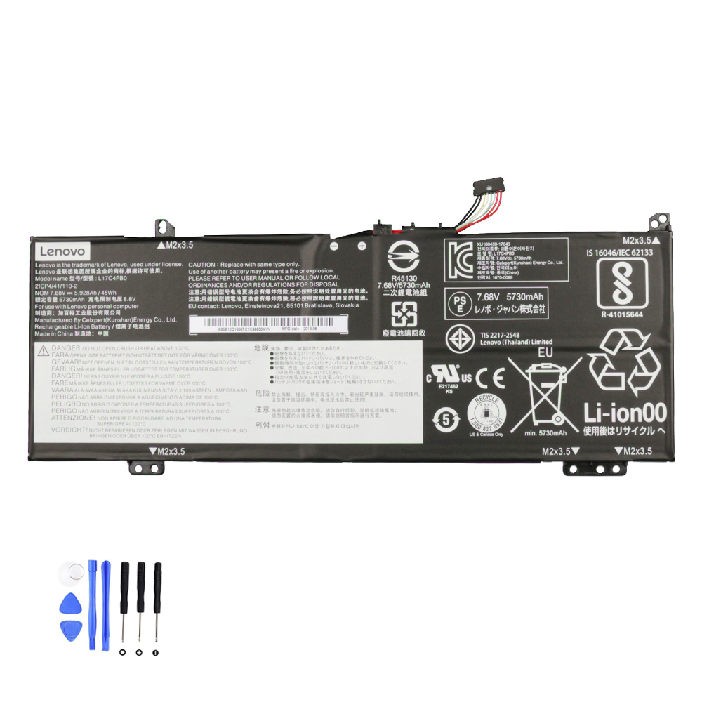 45Wh Lenovo L17C4PB0 Akku