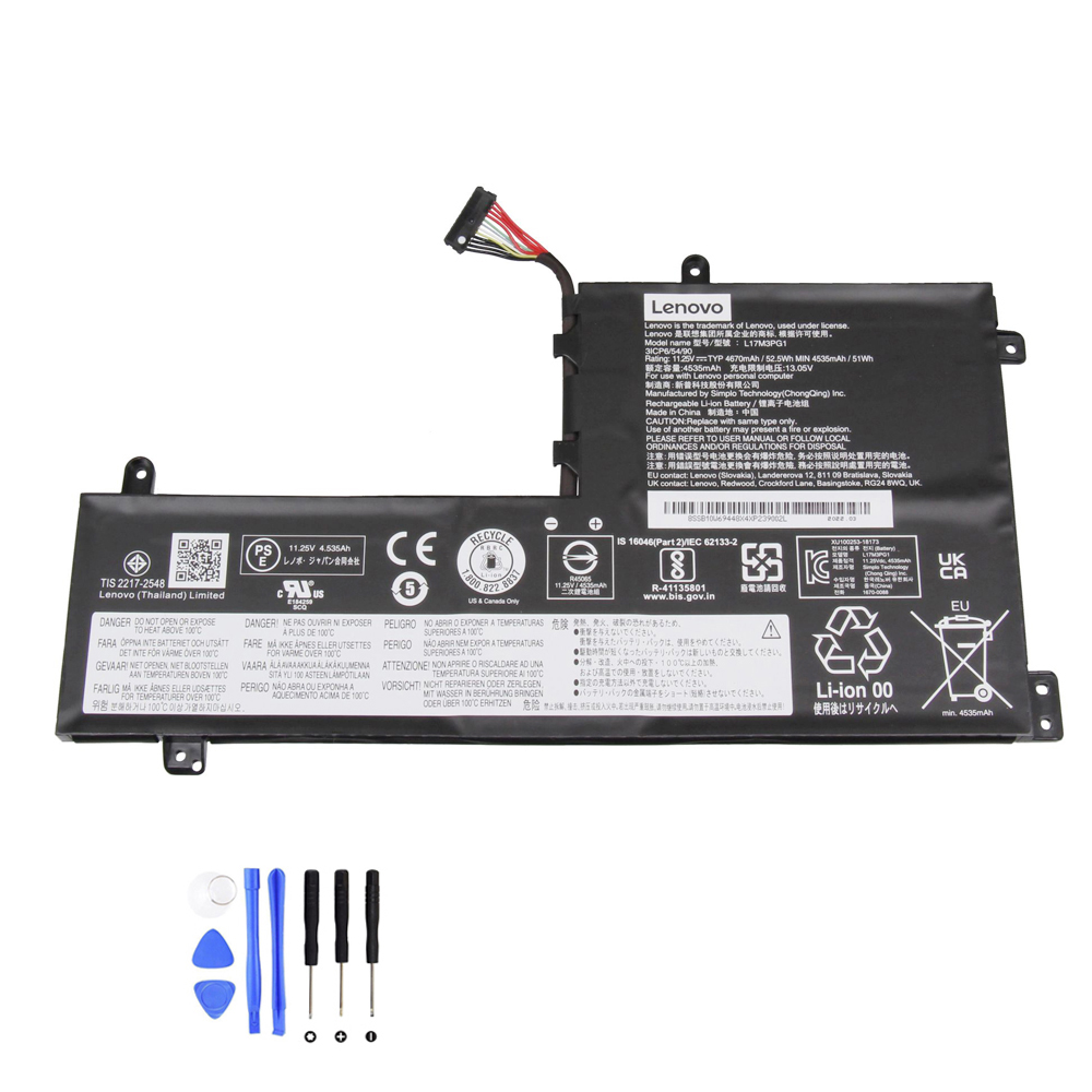 52.5Wh Lenovo L17M3PG1 A Akku
