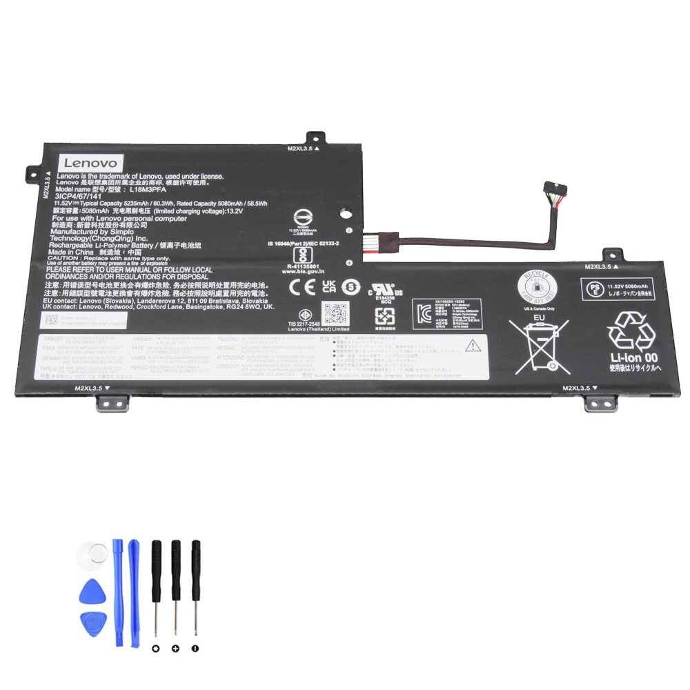60.3Wh Lenovo L18M3PFA Akku