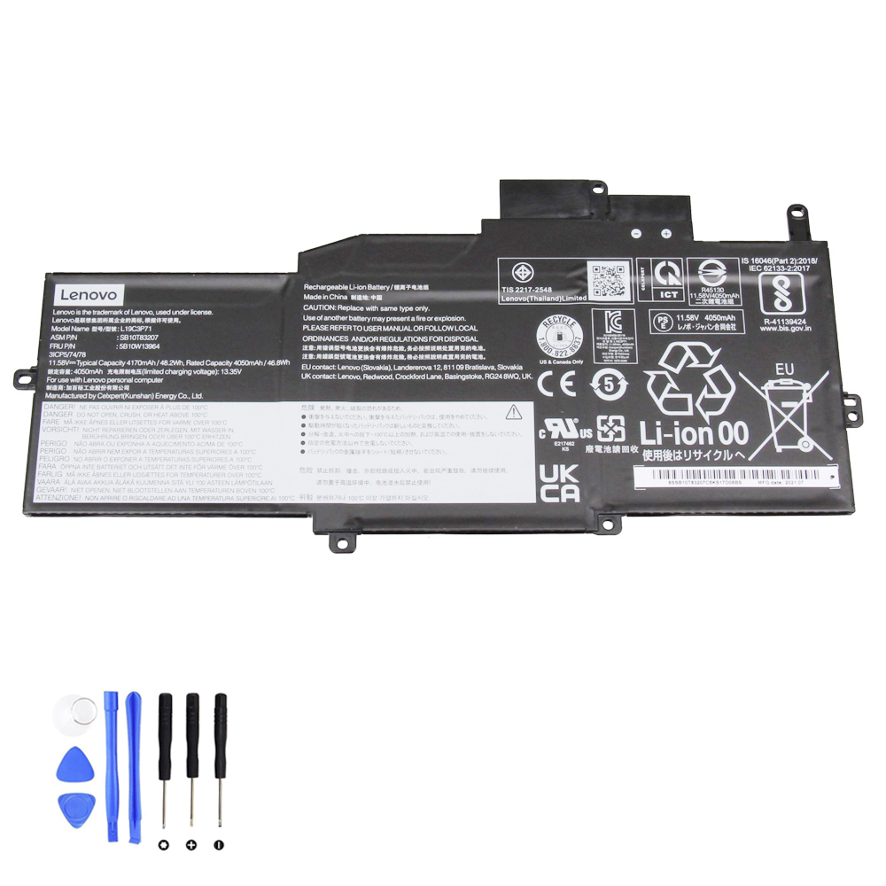 48.2Wh Lenovo L19C3P71 Akku