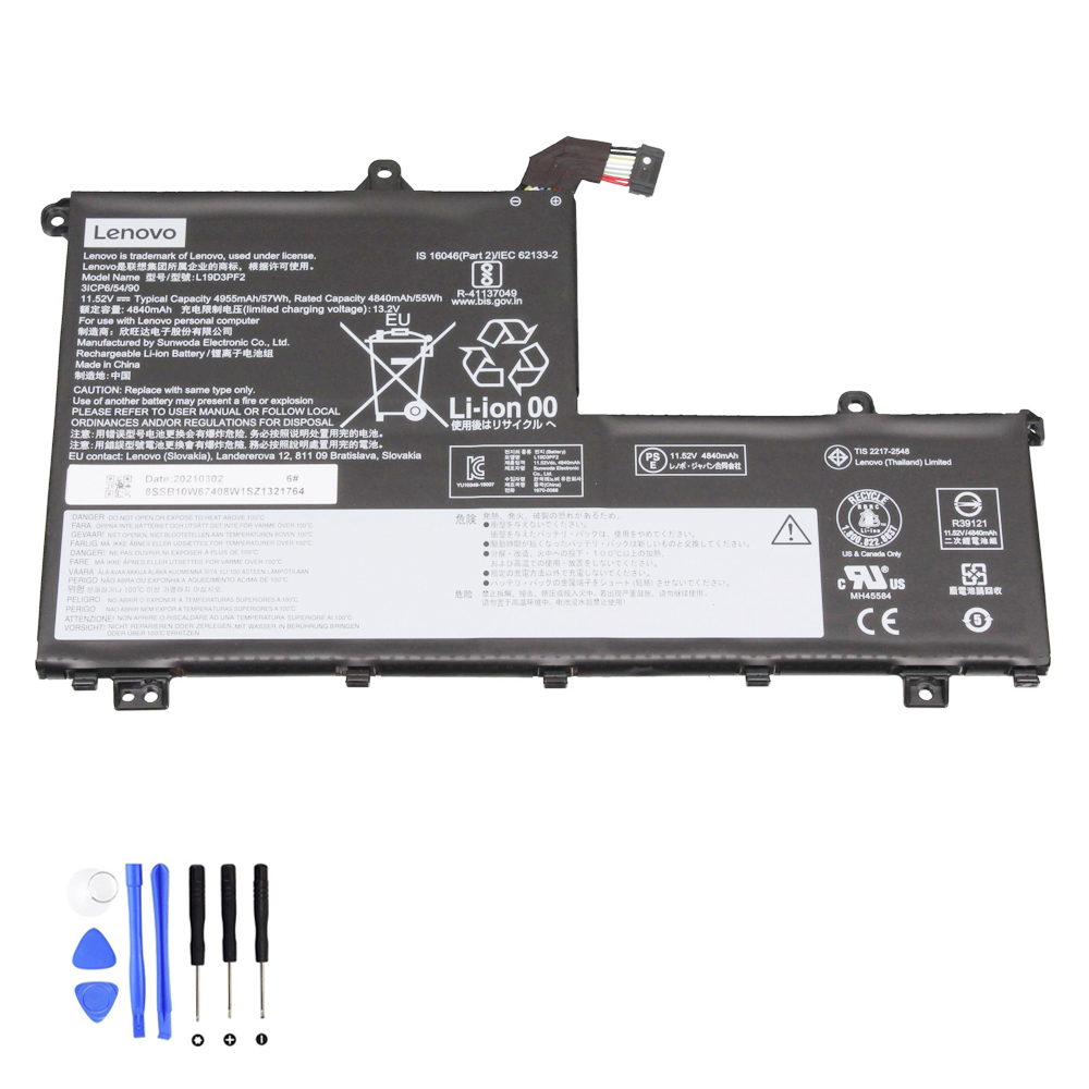 57Wh Lenovo L19D3PF2 Akku