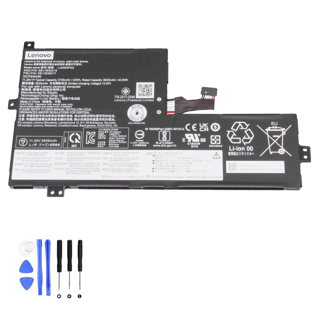 42Wh Lenovo L20M3PG2 Akku