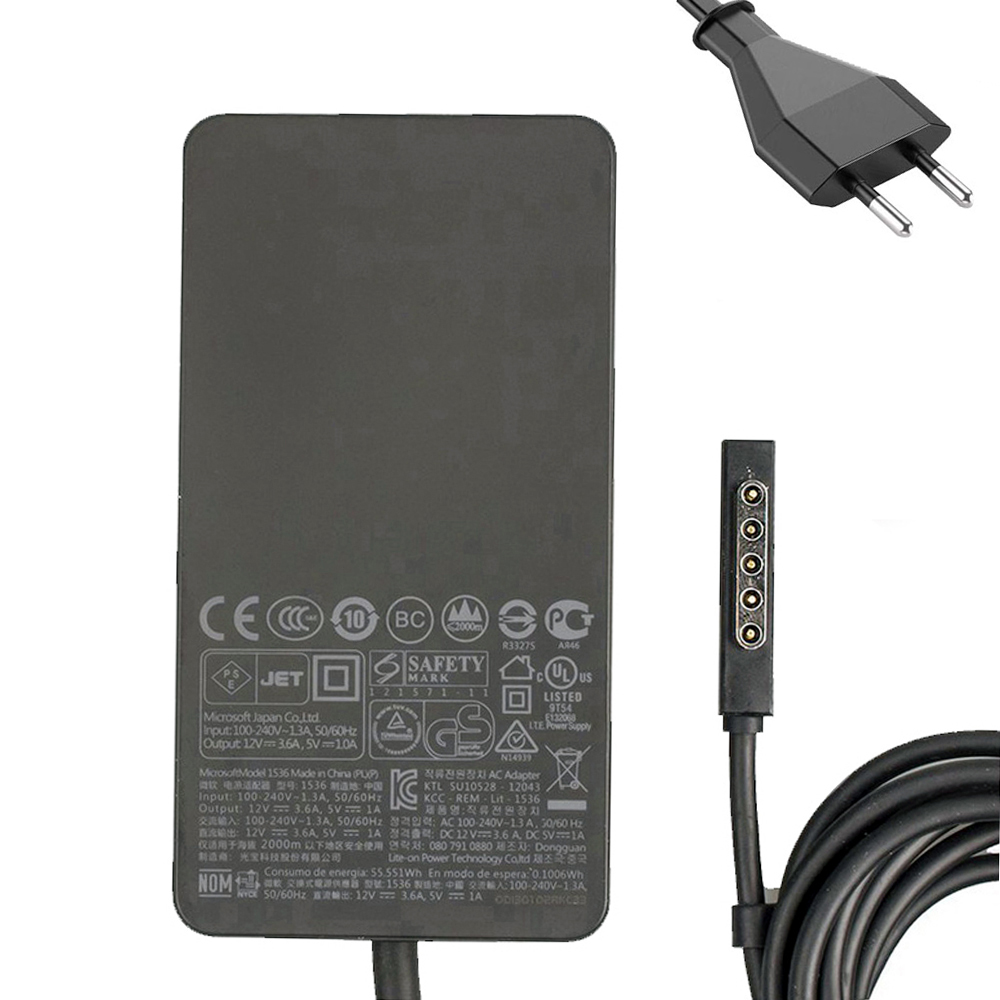 12V 3.6A 48W Microsoft 1536 5Pin Netzteil Ladegerät