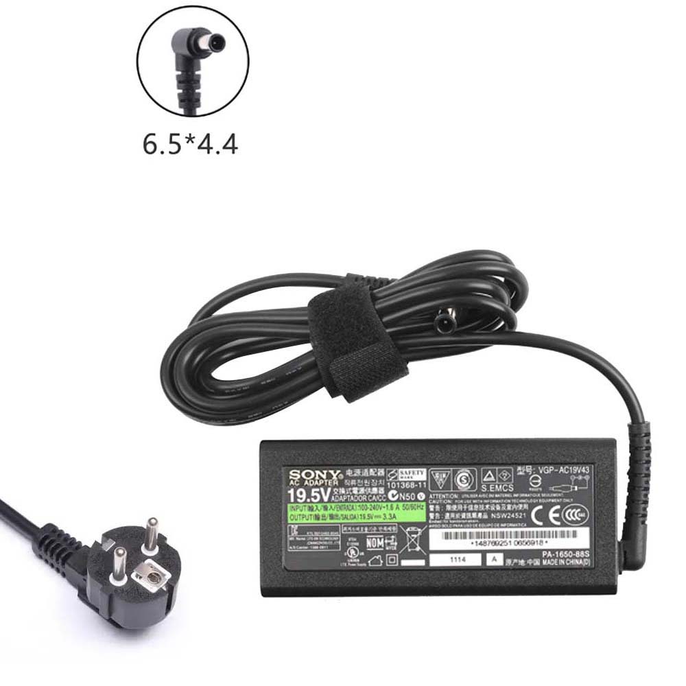 19.5V 3A 60W Sony 6.5mm 4.4mm Netzteil Ladegerät