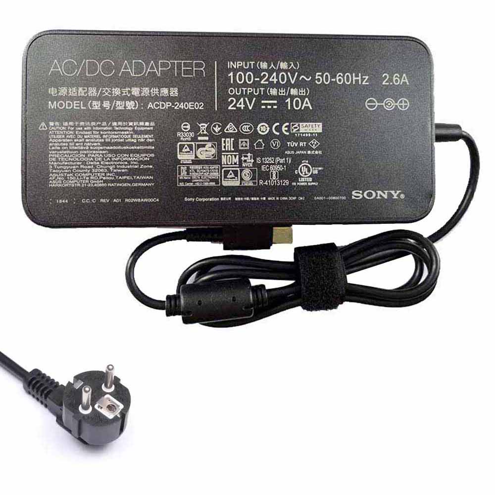24V 9.4A-10A 240W Sony ACDP-240E01 ACDP-240E02 Rechteckverbindung TV Netzteil Ladegerät