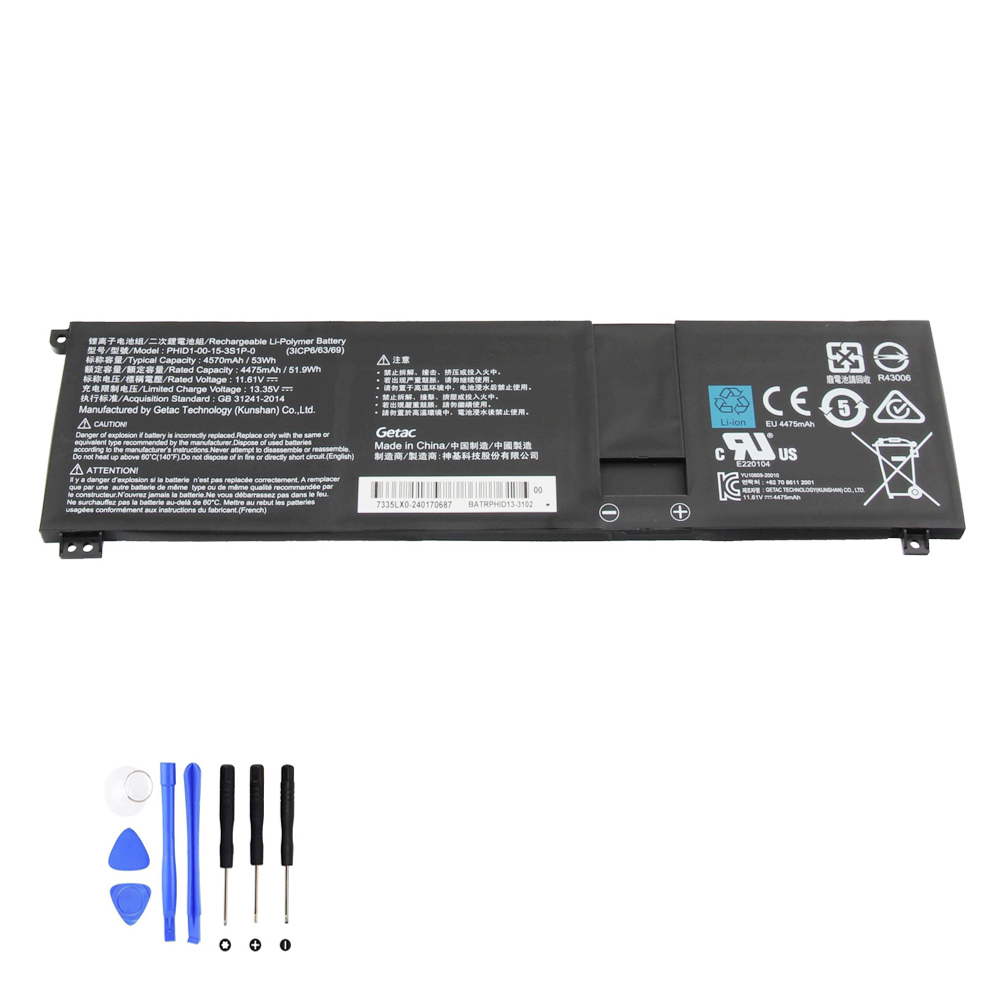 53Wh Tongfang PHID1-00-15-3S1P-0 Akku